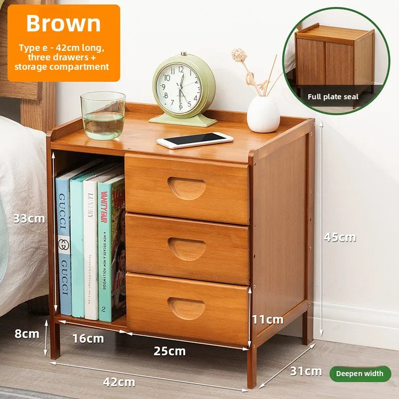 Table de nuit nordique style européen - Type E-Marron