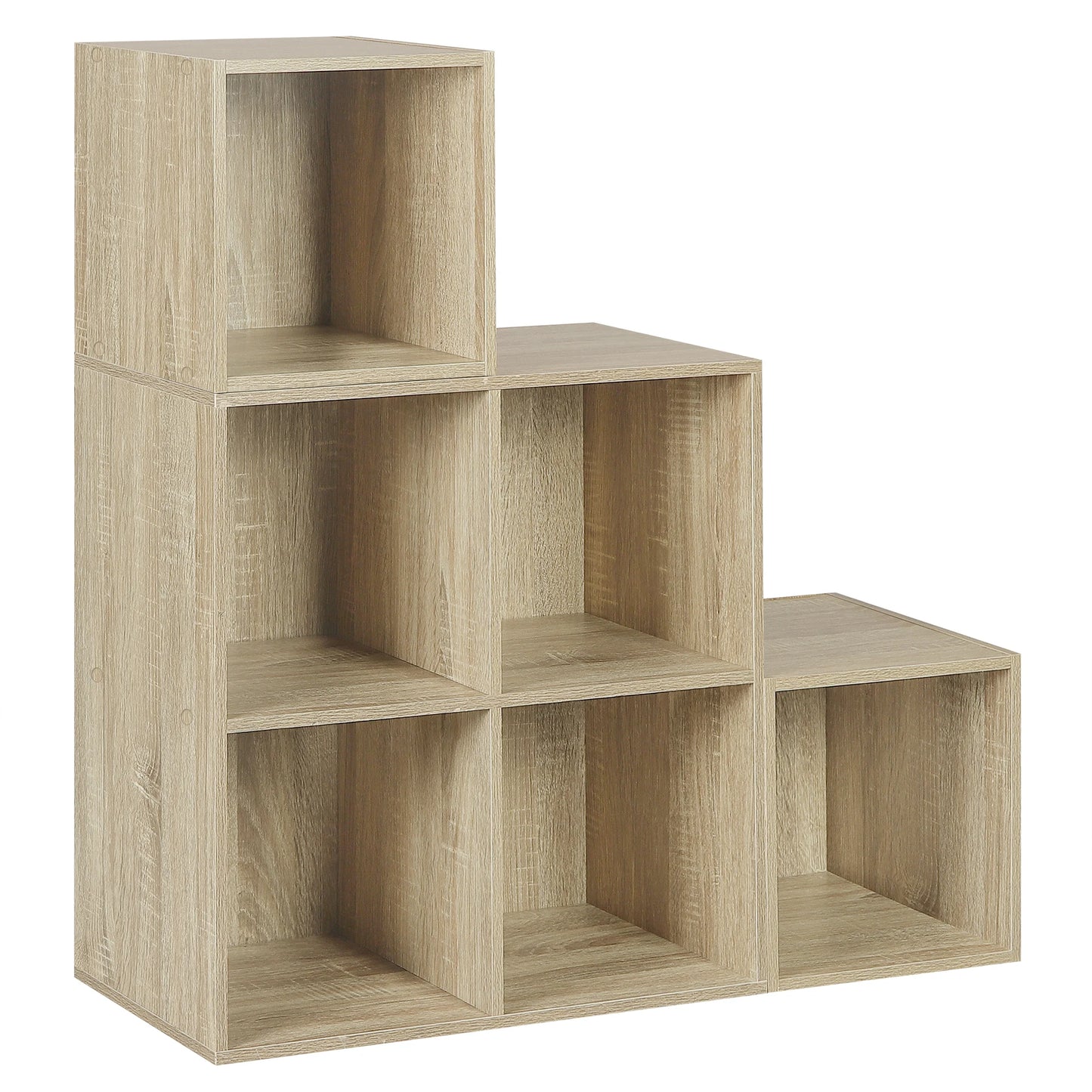 Étagère cube escalier à 3 niveaux - Chêne Étagère cube