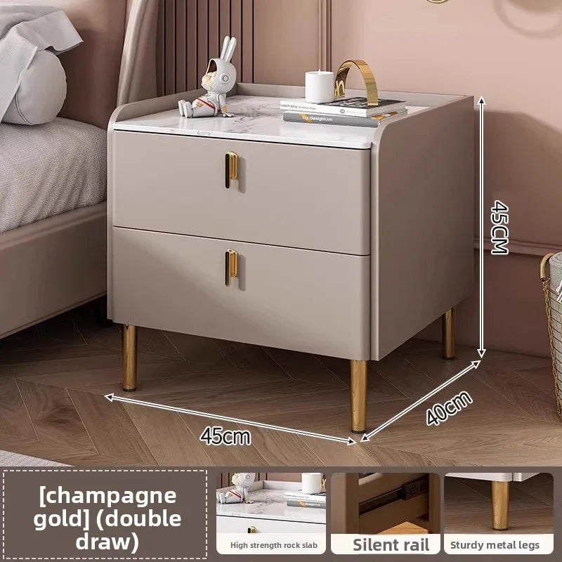 Table de chevet cube haut de gamme avec tiroir de luxe - Double Draw E