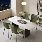 Chaise salle à manger en faux cuir de 4 lots - Chaise salle à manger Vert