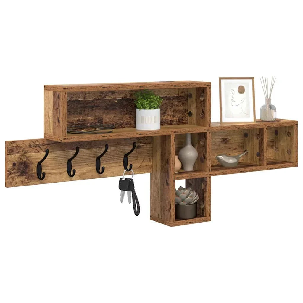 étagère murale bois naturel 100 x 12 x 43.5 cm -