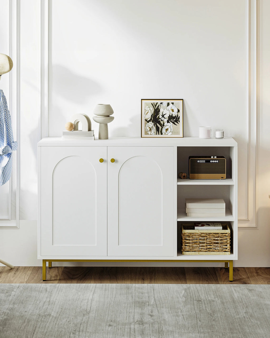 Meuble de rangement pas cher disponible en noir et blanc -