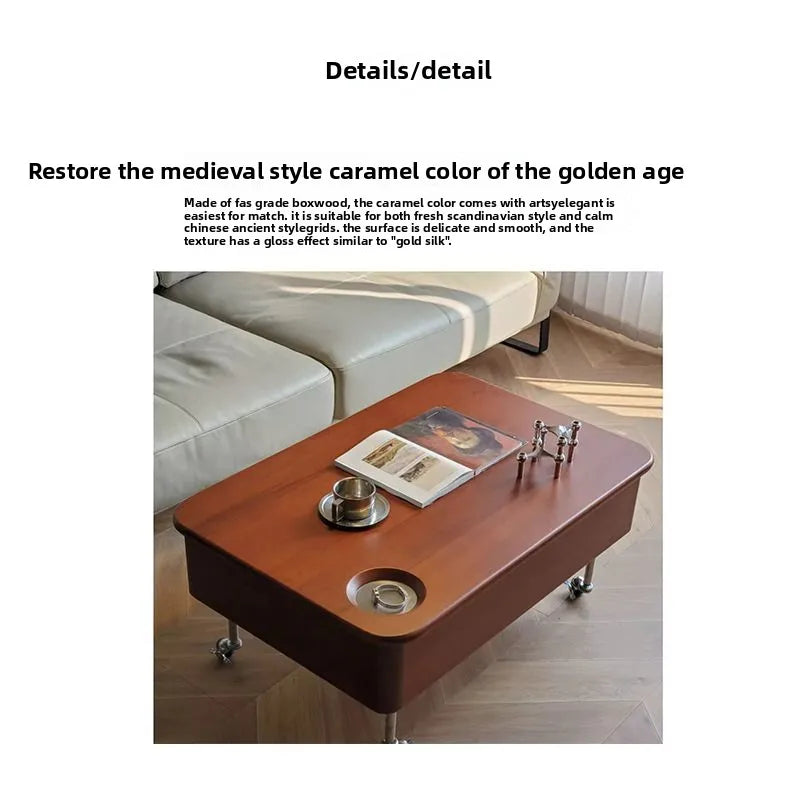 Table basse bois relevable à forme rectangulaire -