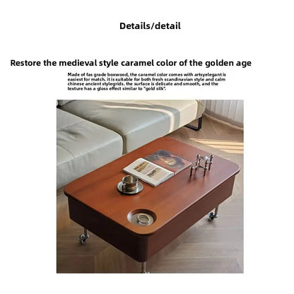 Table basse bois relevable à forme rectangulaire -