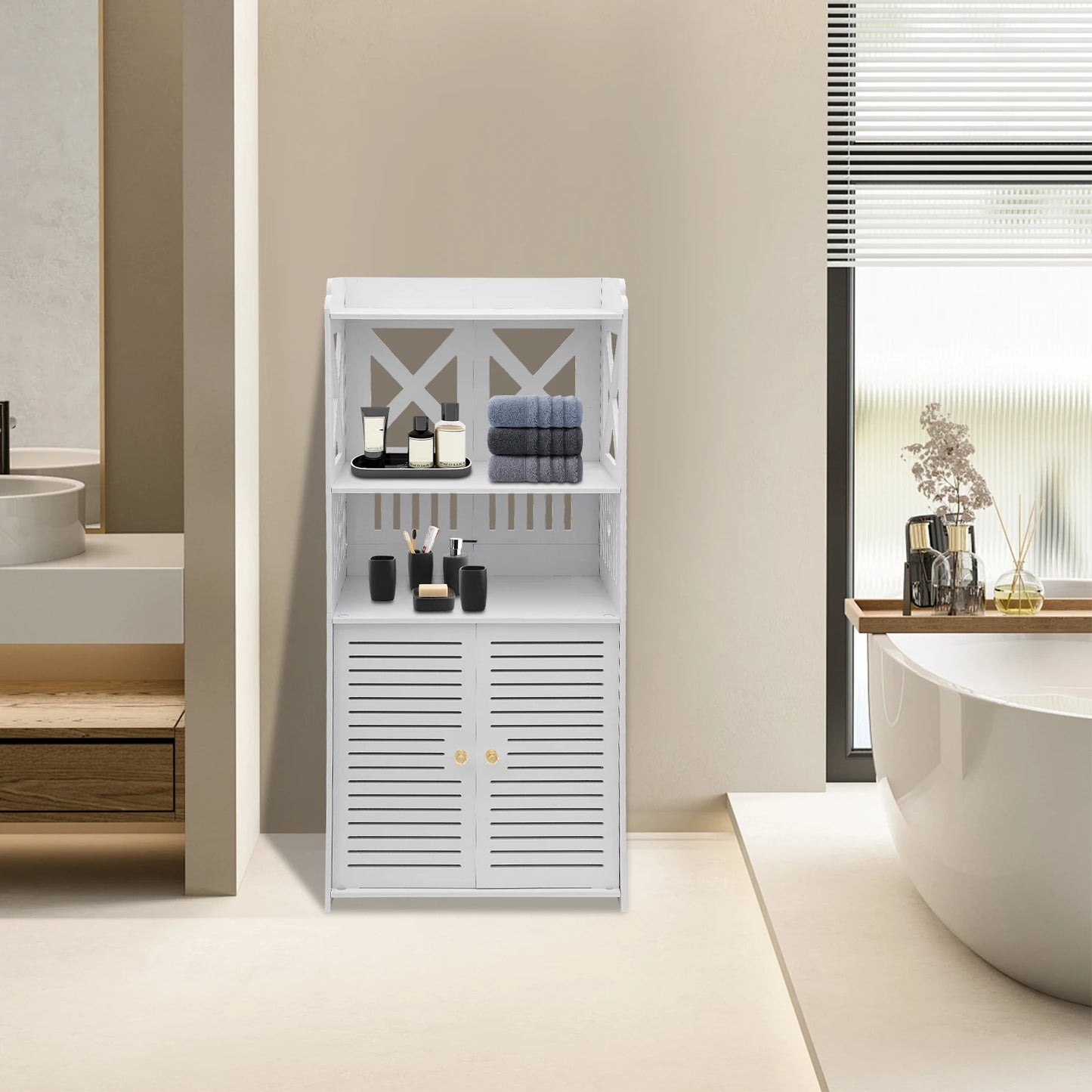 Meuble WC latéral en PVC -