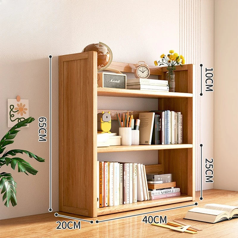 étagère bureau rangement moderne en bois - H-3-Couches