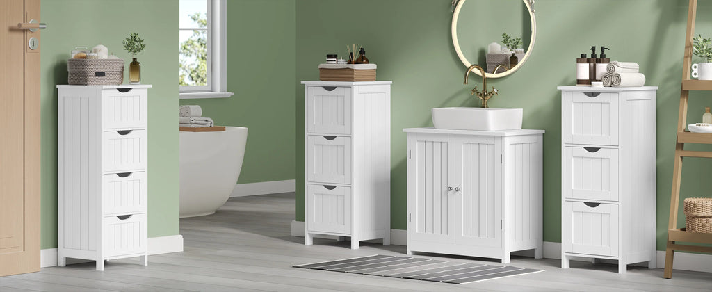 Étagère salle de bain ou salon moderne 32x81x30cm -