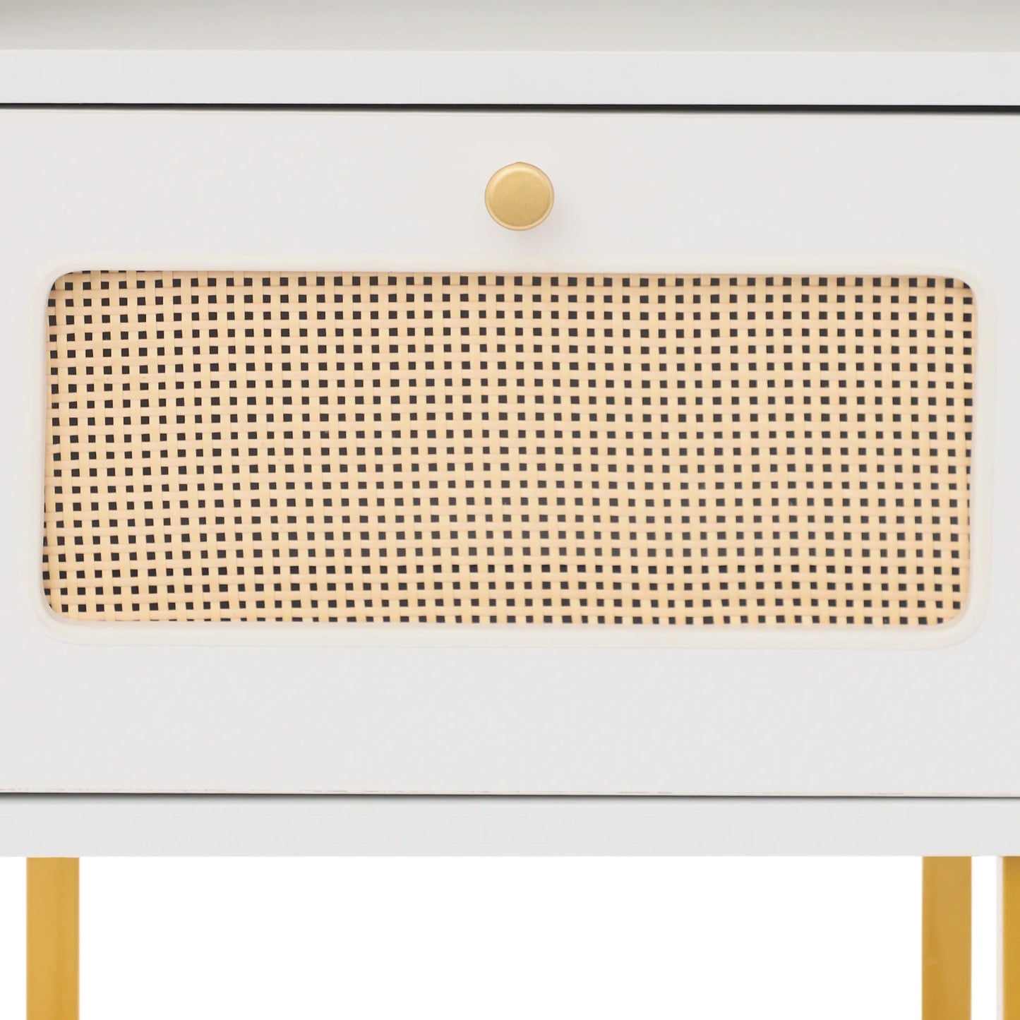 Table de nuit blanche avec tiroir magnifique -