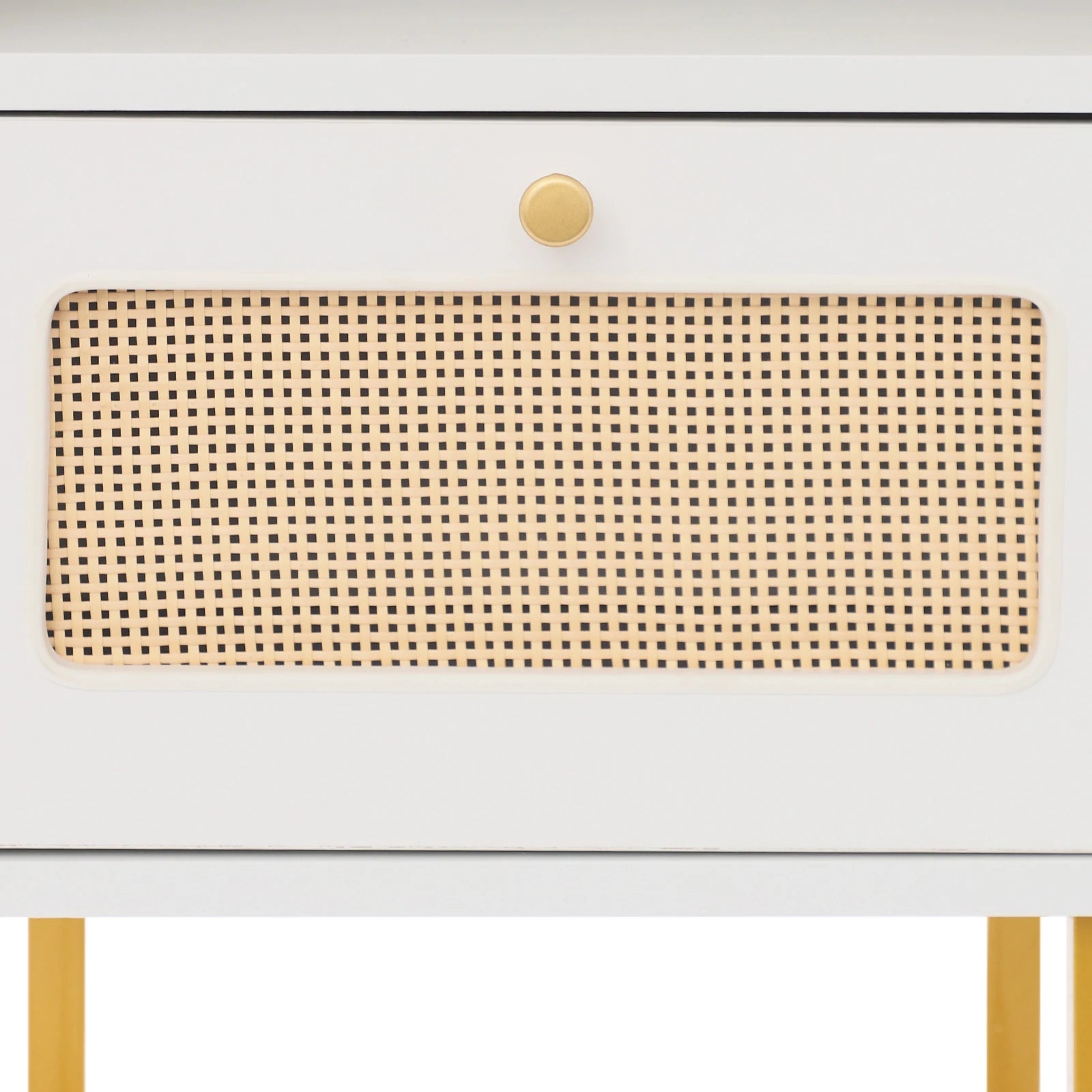 Table de nuit blanche avec tiroir magnifique -