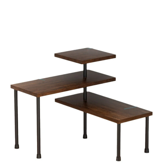 Étagère d'angle salle de bain ou cuisine - Olive Marron