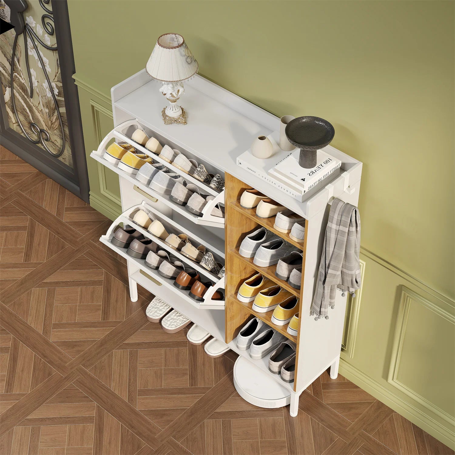 Étagère chaussures en bois moderne -