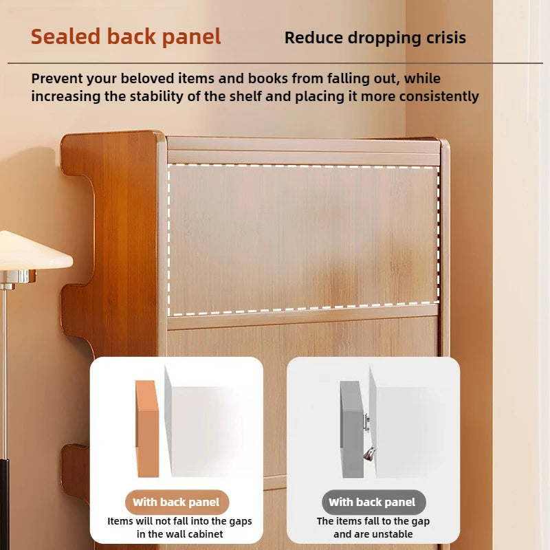 Étagère livre simple en bambou -