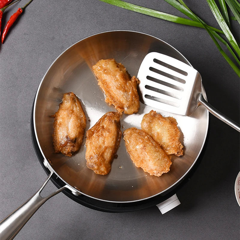 Poêle inox Professionnel de qualité disponible en 22cm 24cm 26cm 28cm -