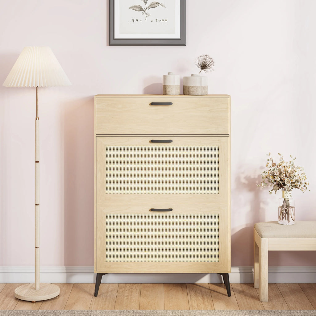 Meuble à chaussure moderne en bois blanc -