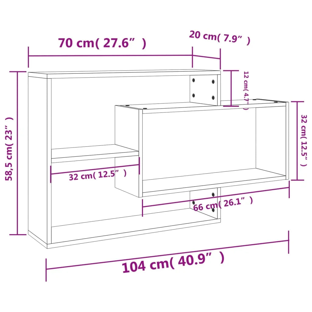 étagère murale chambre ou salle de bain 104x20x58.5 cm -