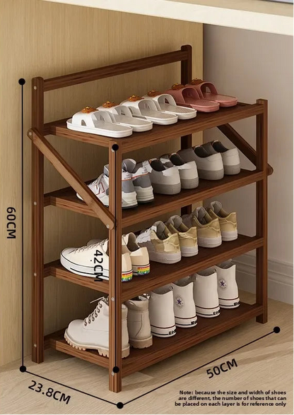 Meuble à chaussure palette artisanale - 4C-50cm-Marron A