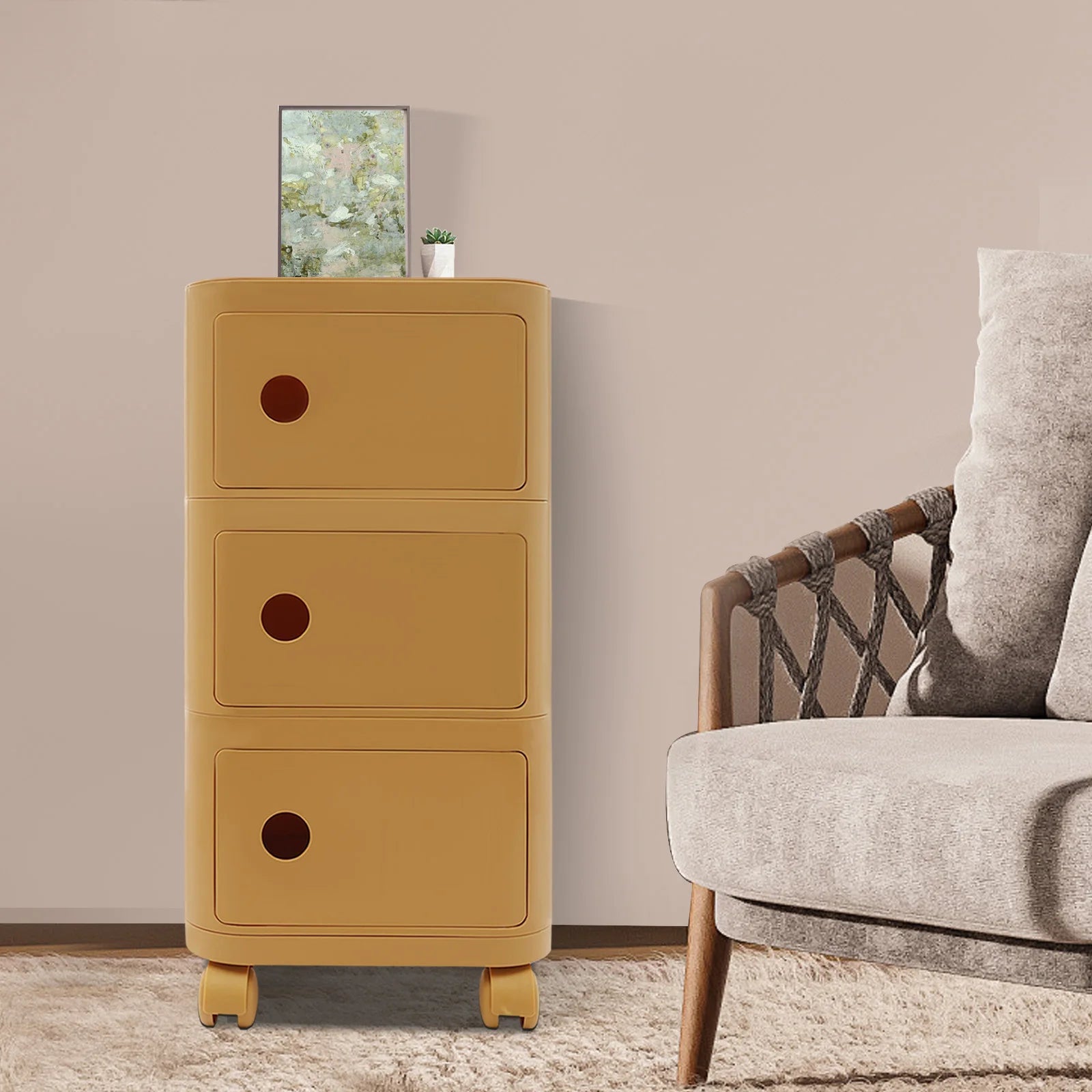 Table de chevet 3 niveaux en ABS -