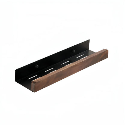 étagère murale avec rebord à l'avant - Noir