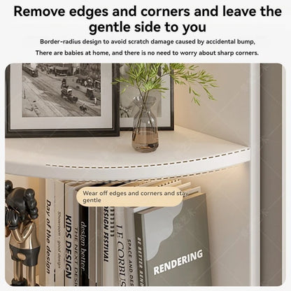 Étagère d'angle bois massif en forme d'éventail -