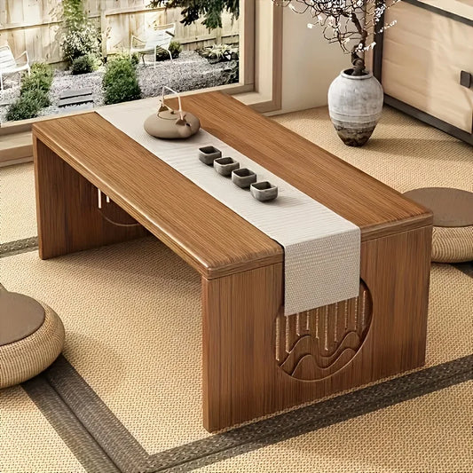 Table basse bambou japonais avec fonction pliante -