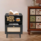 Table de nuit rotin robuste -