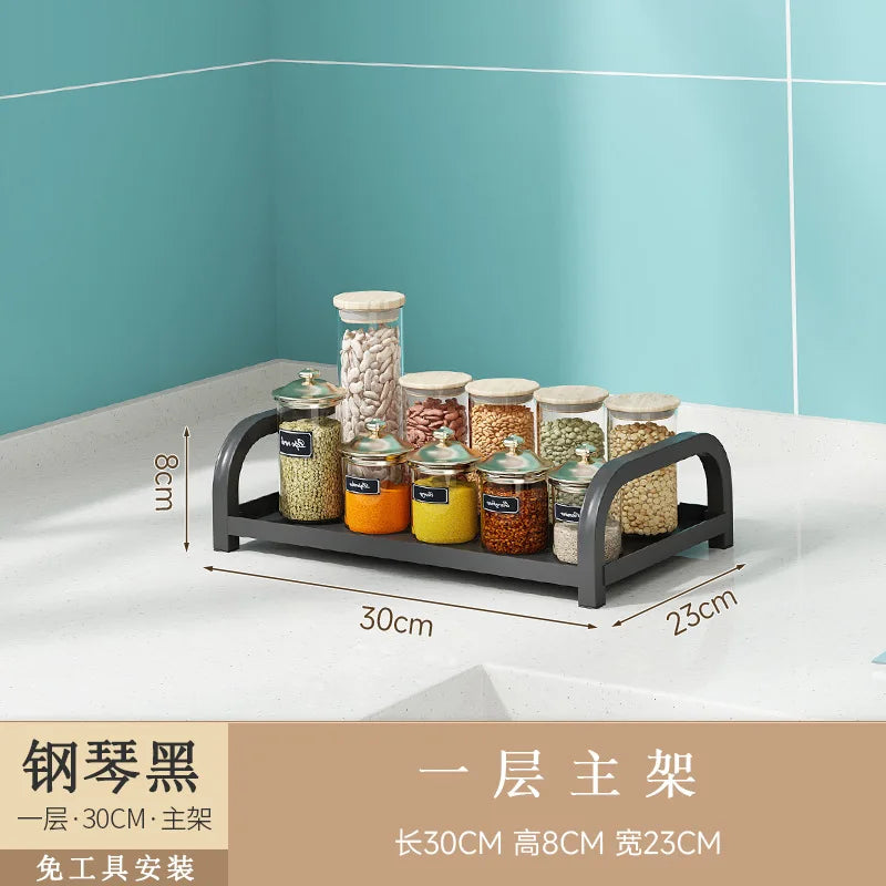 étagère bureau pour fourniture - 1Tier Noir 30cmA