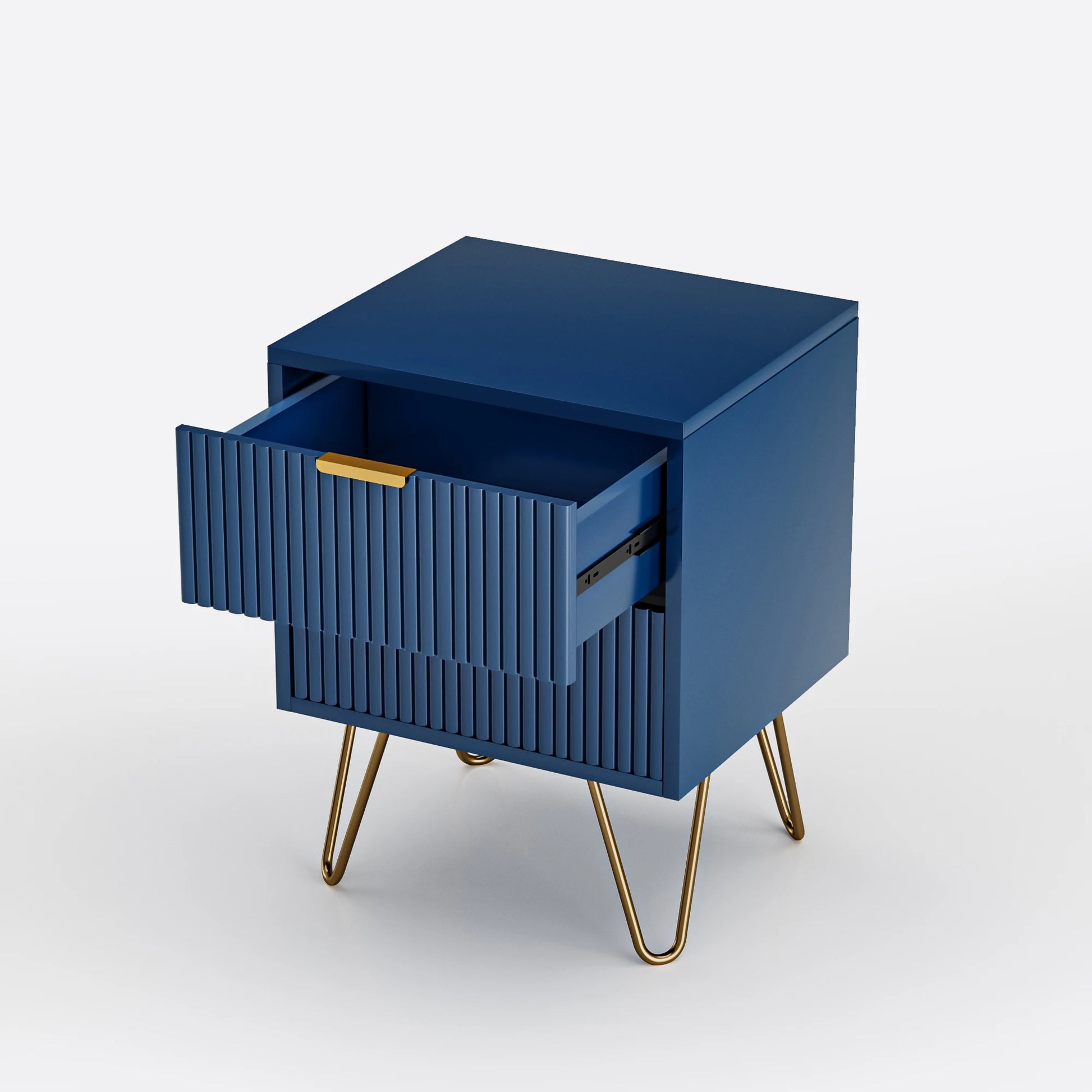 Table de chevet coloré bleu en bois 40x35.5x50cm - Bleu Table de chevet