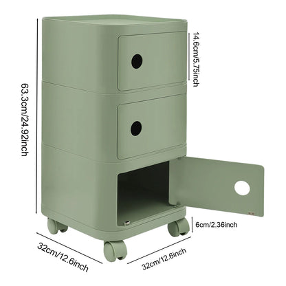 Table de chevet en verre pour chambre - Vert M