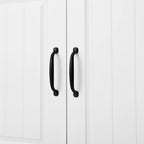 Meuble à chaussure moderne à poignées noires - 75×36×95.5cm -