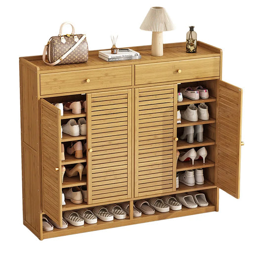 Meuble à chaussure à grande capacité avec tiroirs -