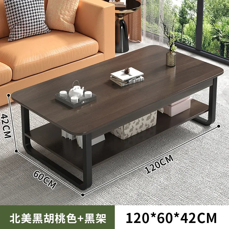 Table basse bois blanc en forme de rectangle - 120cm 7