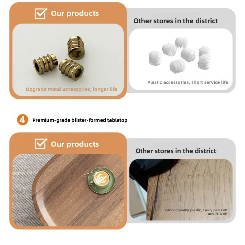 Table basse bois foncé à doubles plateaux -