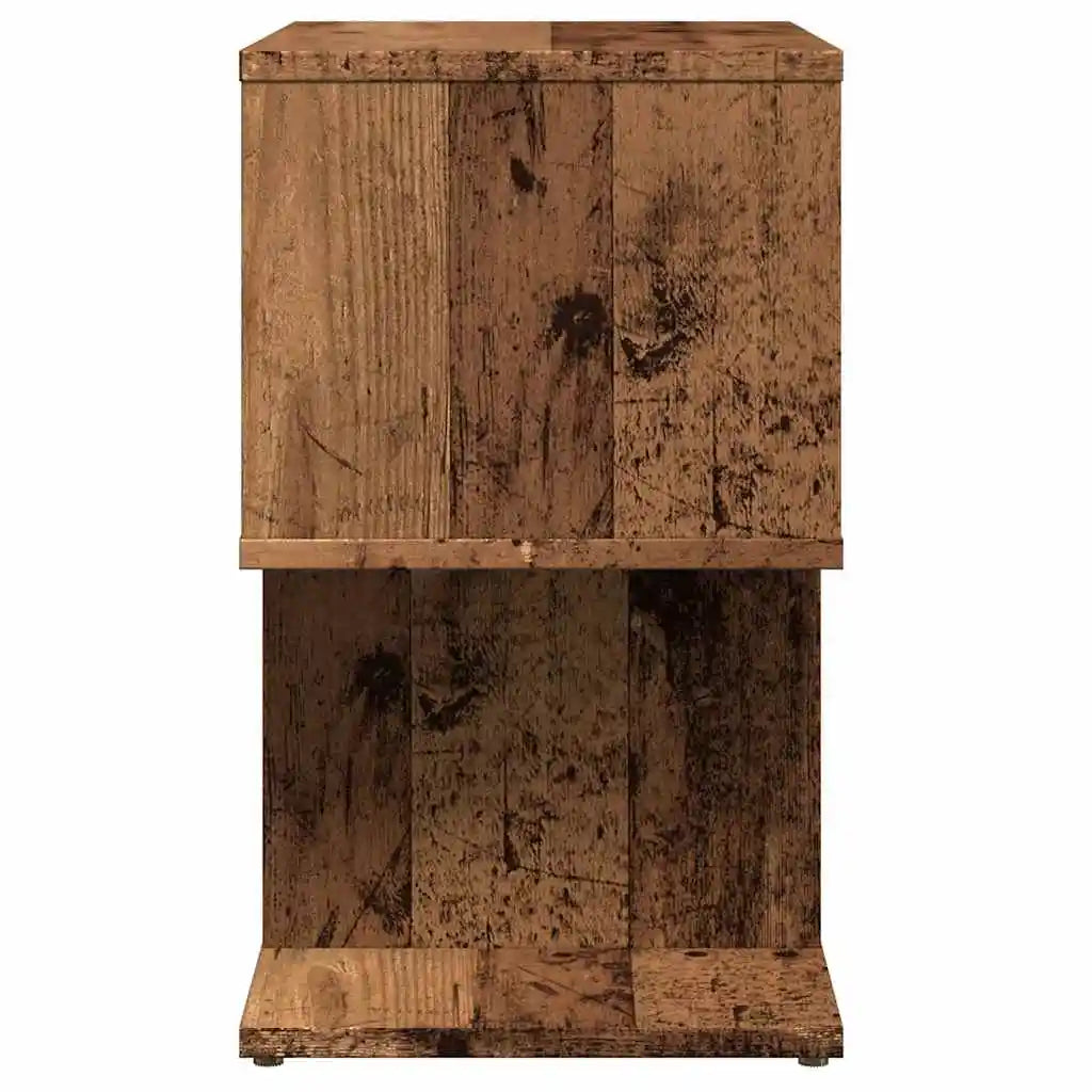 Table De Chevet Vintage Vieux Bois Premium 50X30X51,5 cm -