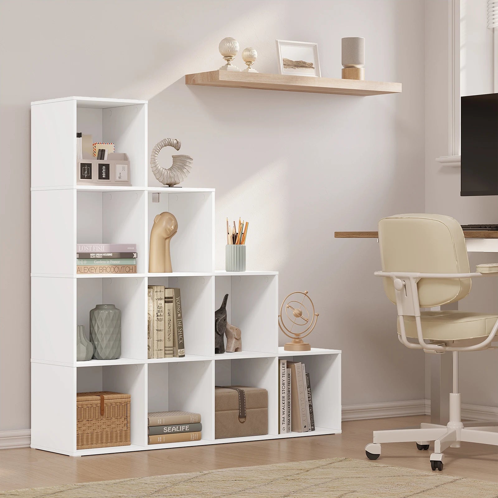 Meuble de rangement escalier cubique 120 x 120 x 30 cm -