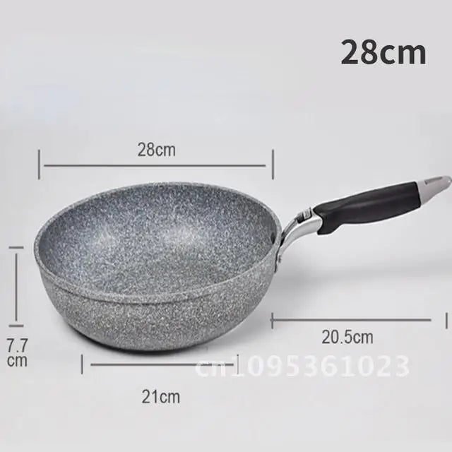 Poêle céramique durable en pierre solide - Poêle Wok 28cm