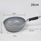 Poêle céramique durable en pierre solide - Poêle Wok 28cm