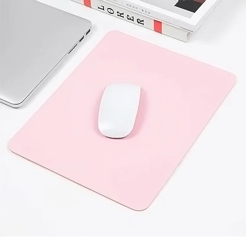 Tapis de souris PC Portable en PU - Rose 19x23cm
