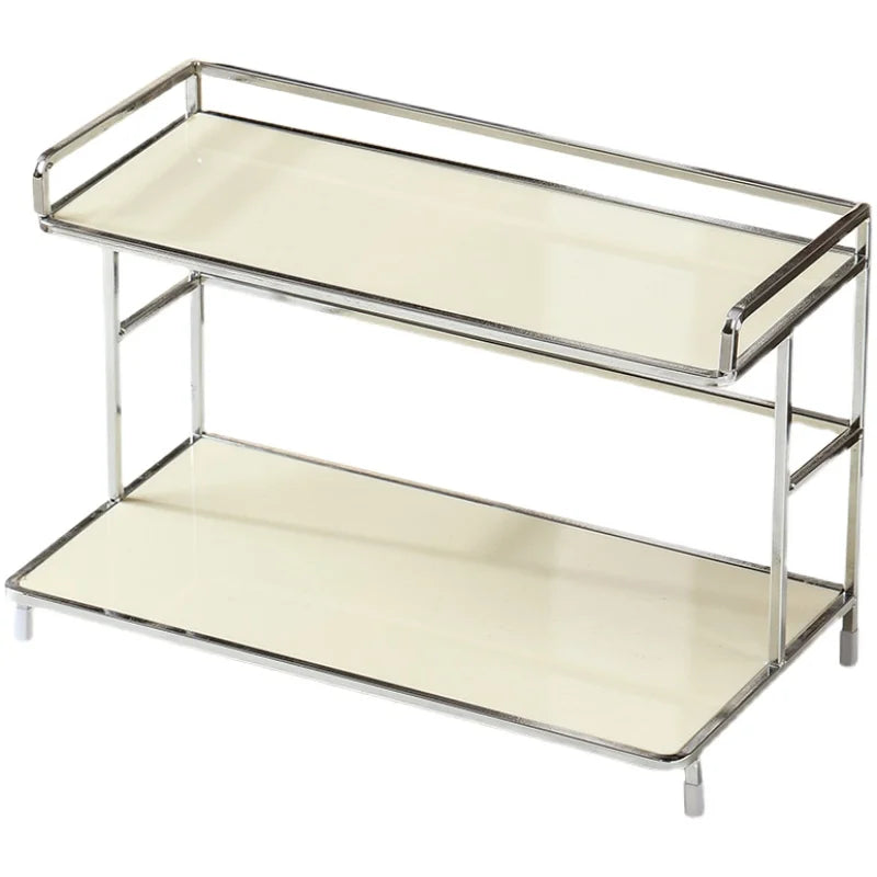 Étagère café double couche en métal -