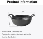 Poêle en fonte wok en forme mini casserole -