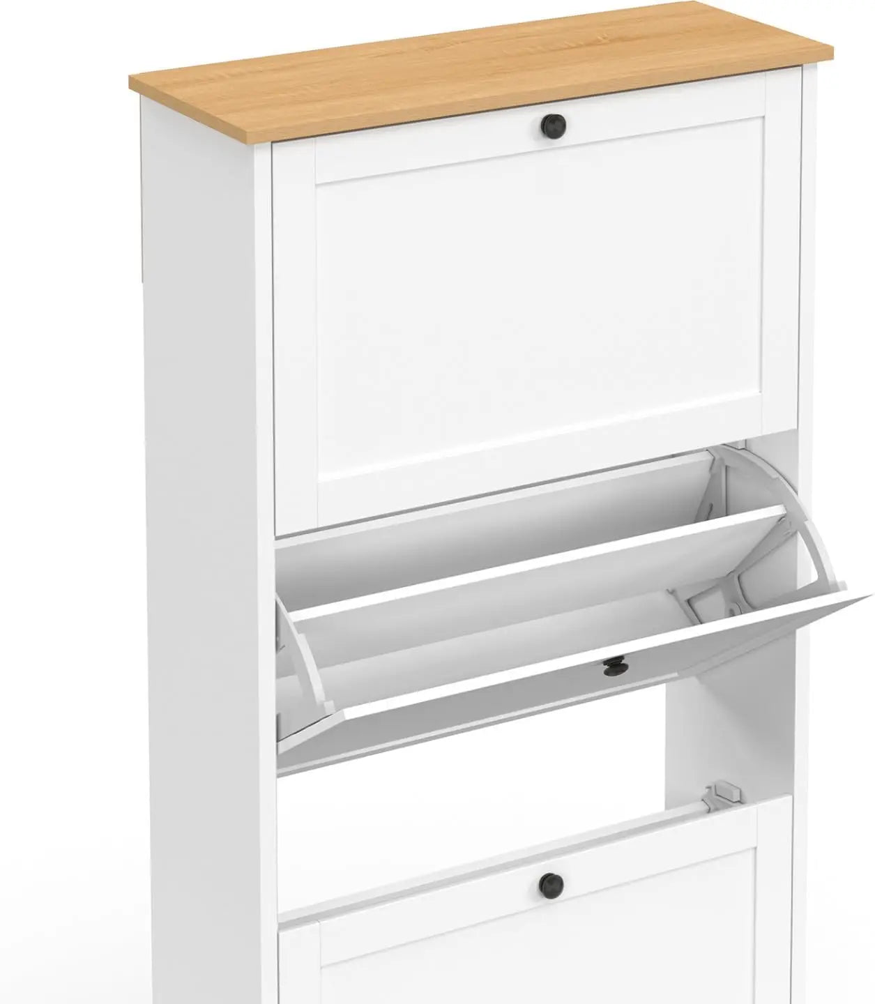 Étagère chaussures d'entrée blanche -