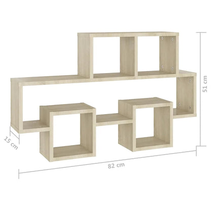 étagère murale salon 82x15x51 cm -