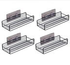 Étagère salle de bain douche pratique - Noir 4pcs