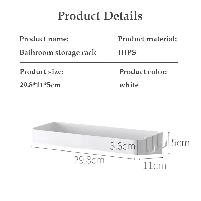 Étagère blanche pour douche -