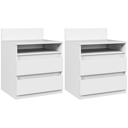 Table de chevet à suspendre de couleur blanche 40 x 32 x 50 cm - Table de chevet