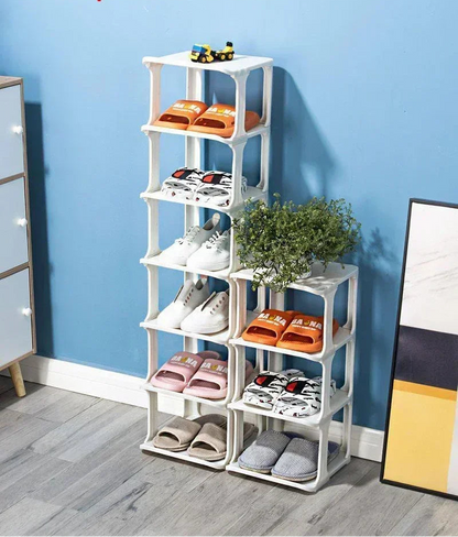 Meuble à chaussure blanc simple et moderne -