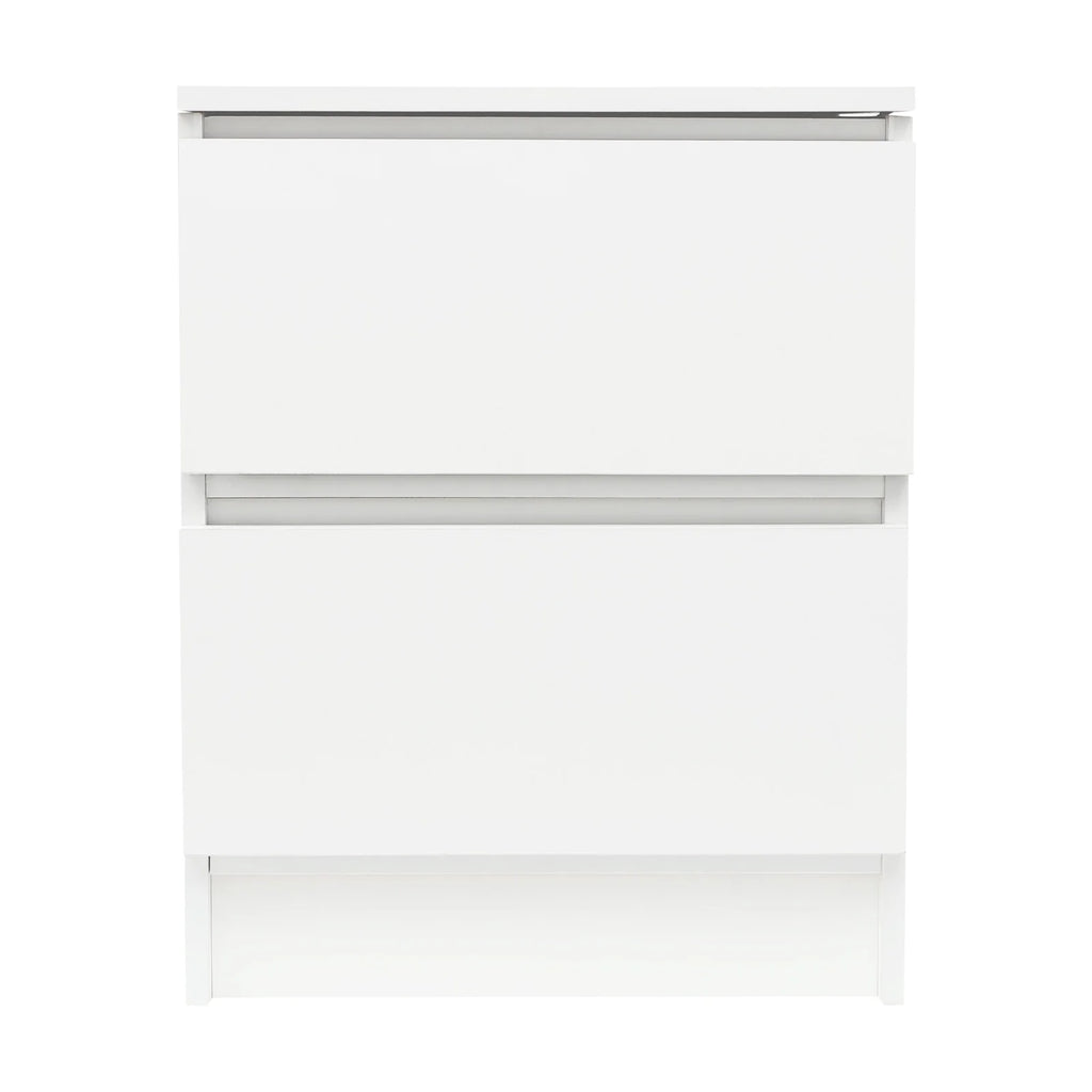 Table de chevet bois massif avec petite commode à 2 tiroirs -