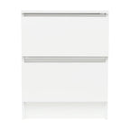 Table de chevet bois massif avec petite commode à 2 tiroirs -