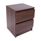 Table de chevet bois massif avec petite commode à 2 tiroirs -