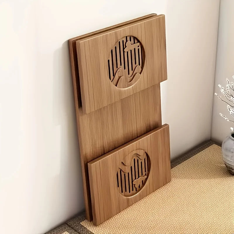 Table basse bambou japonais avec fonction pliante -