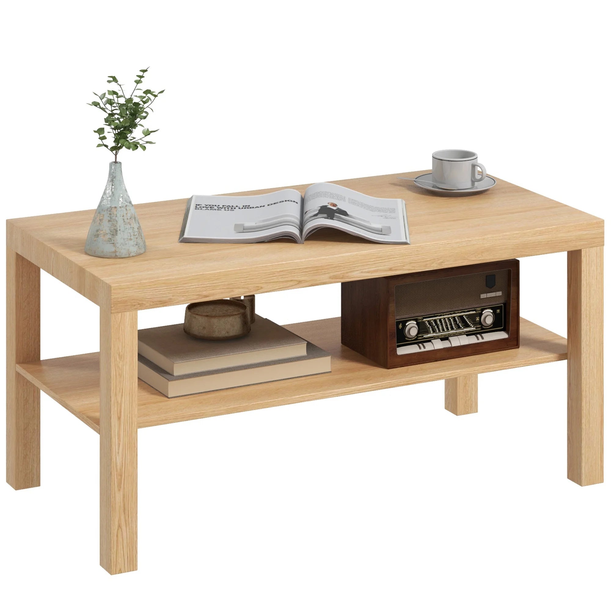 Table basse moderne simple 90 x 45 x 44.5 cm - Kaki Table basse